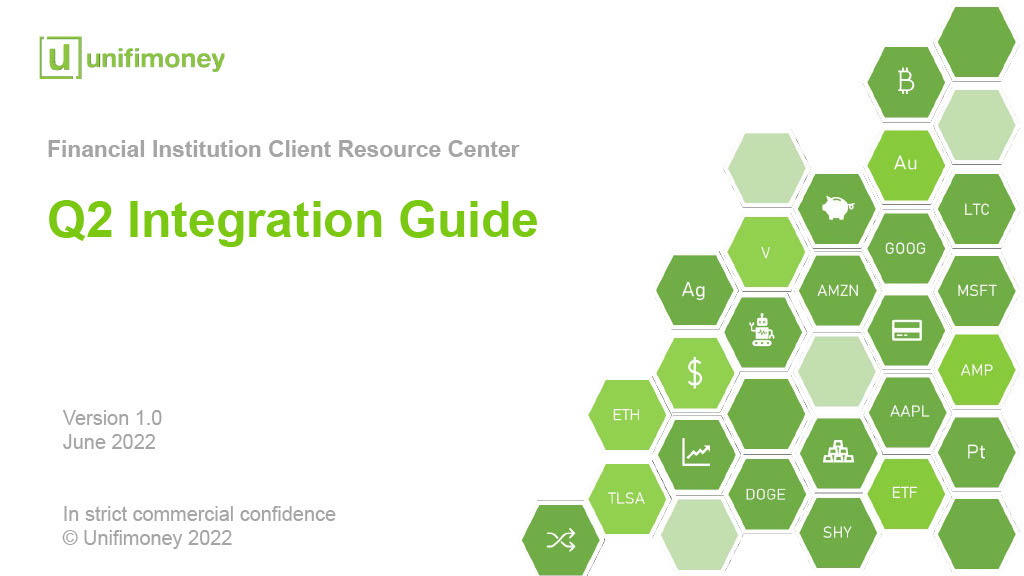 Unifimoney's Q2 Integration Guide cover