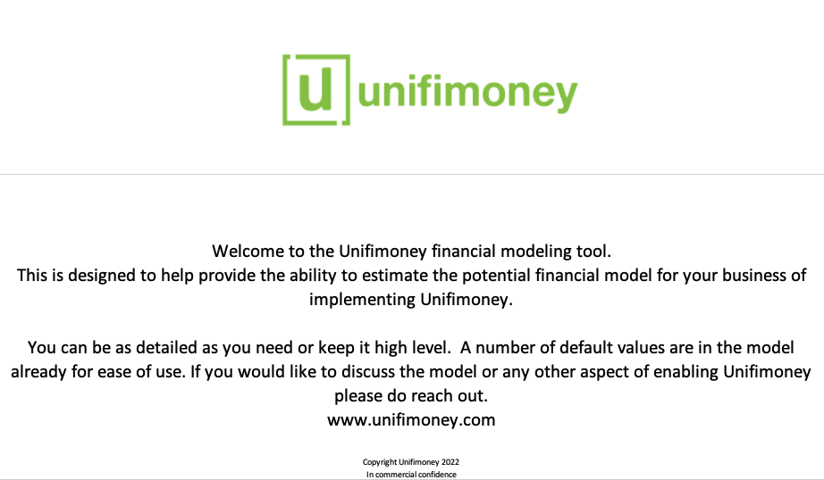 Unifimoney's financial modeling tool