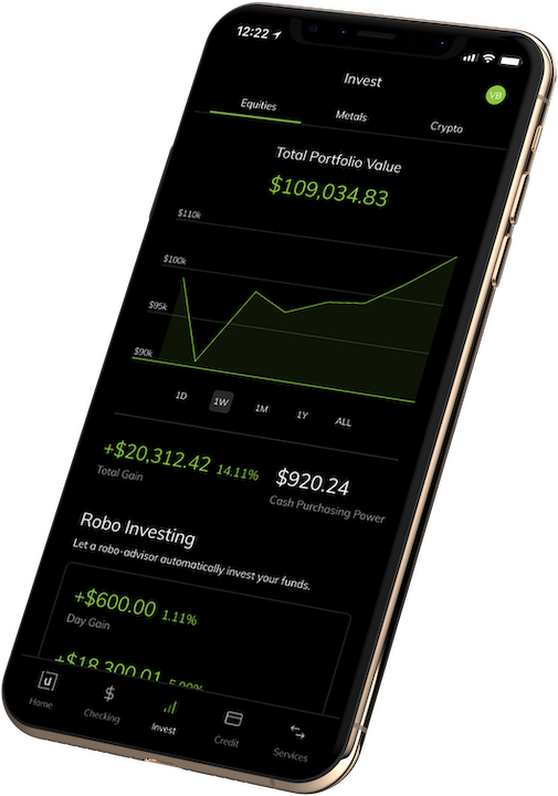 Unifimoney App - Showing Total Portfolio Value